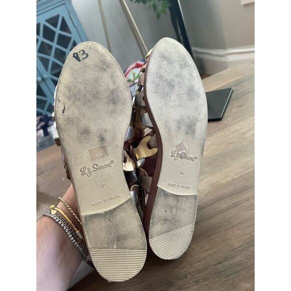 6/$25 L.J. Simone Brazilian Leather Sandals - Picture 3 of 6